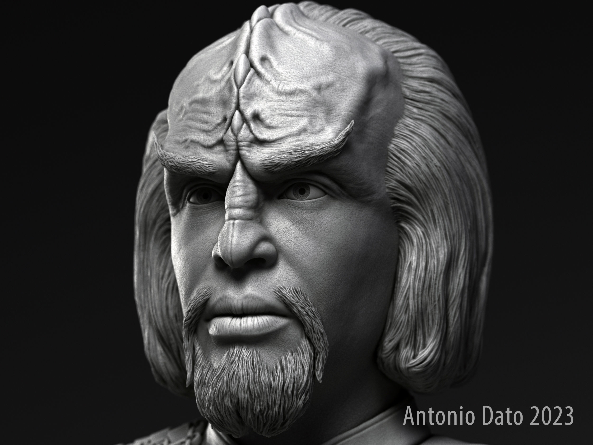 Picard Data La Forge and Worf 3D Model Collection_13