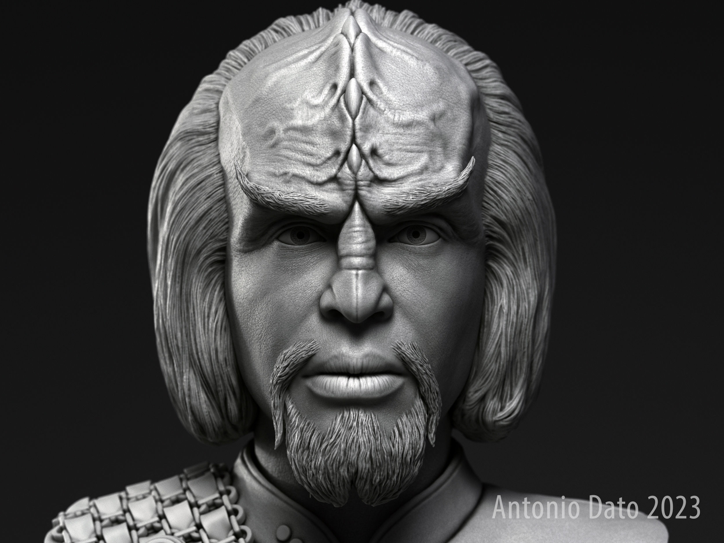 Picard Data La Forge and Worf 3D Model Collection_9