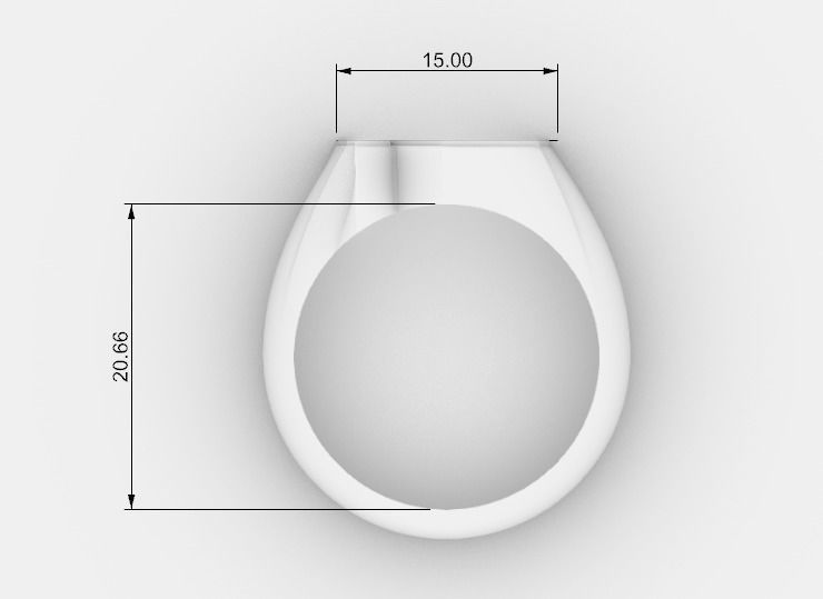 Anel Fe - Faith Ring 3D print model_4