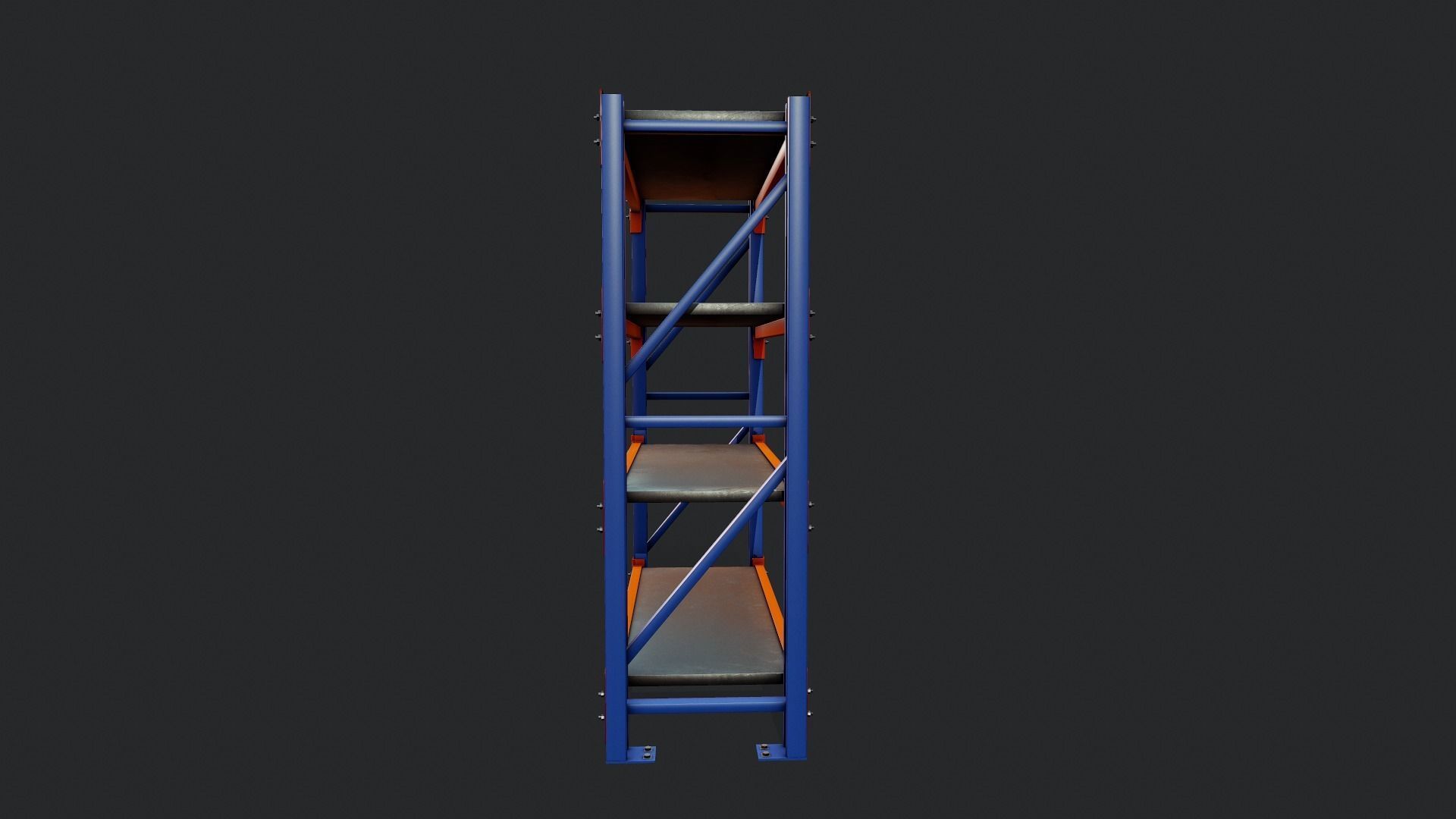 Storage Shelf - Tutorial Included Low-poly 3D model_4