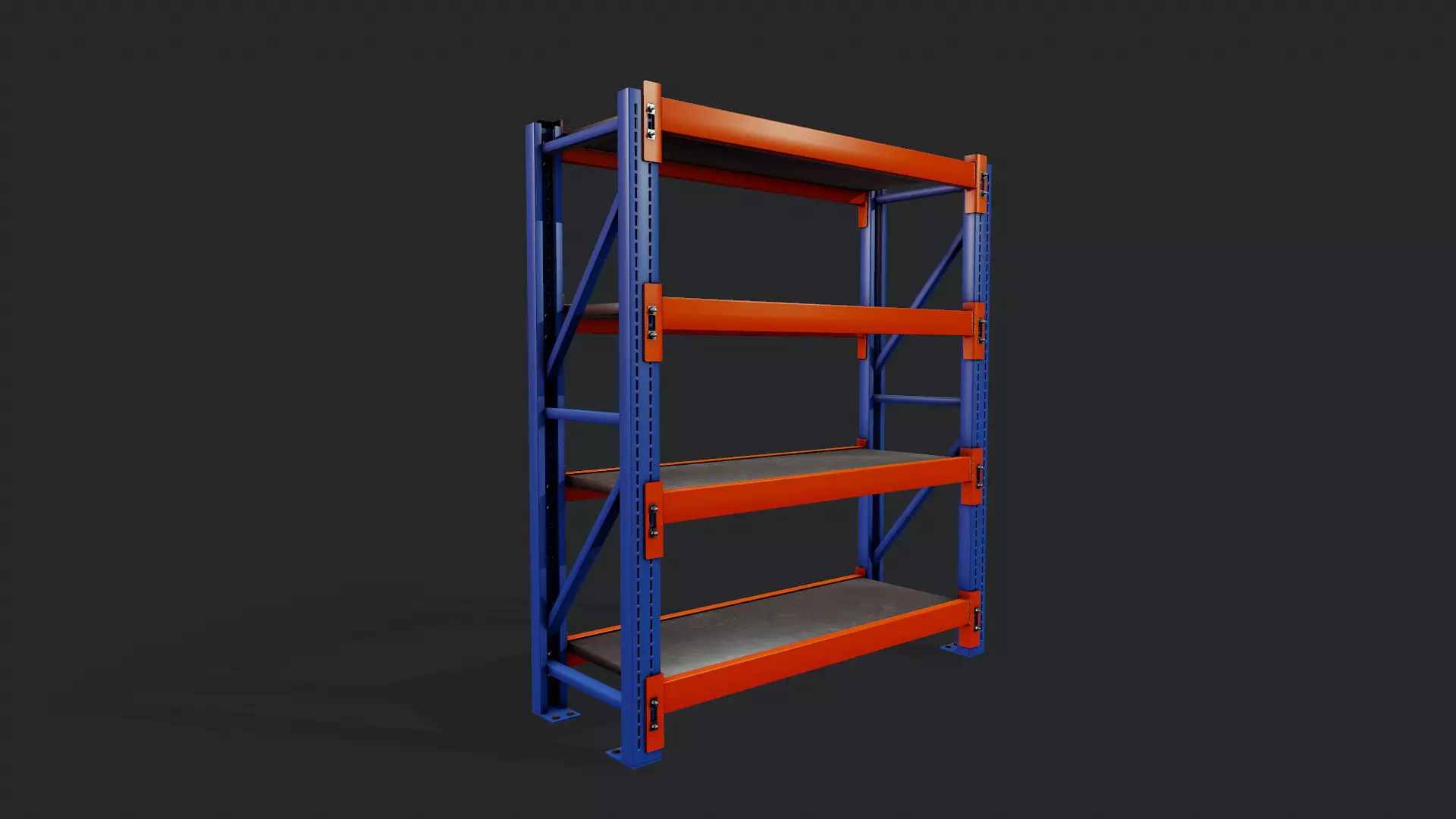 Storage Shelf - Tutorial Included Low-poly 3D model_0
