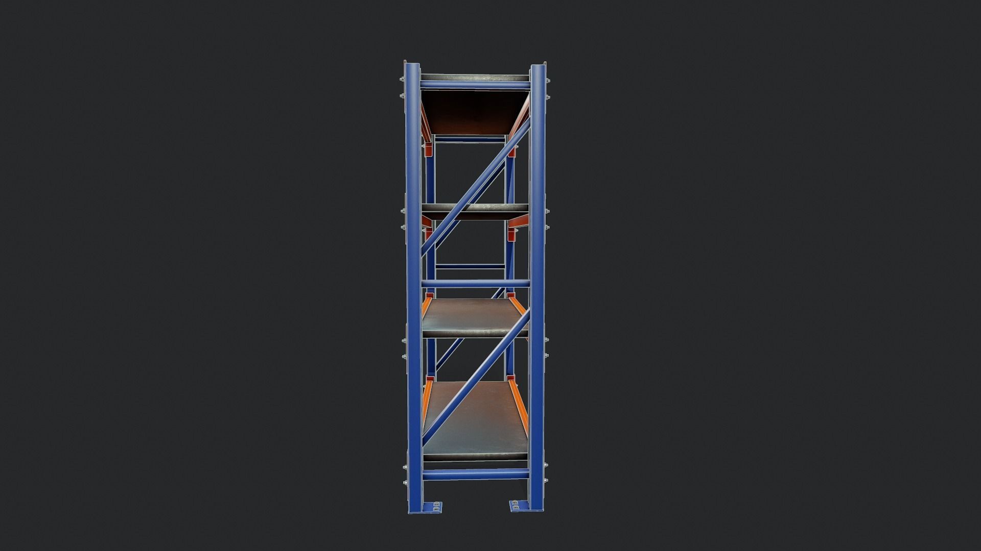 Storage Shelf - Tutorial Included Low-poly 3D model_5