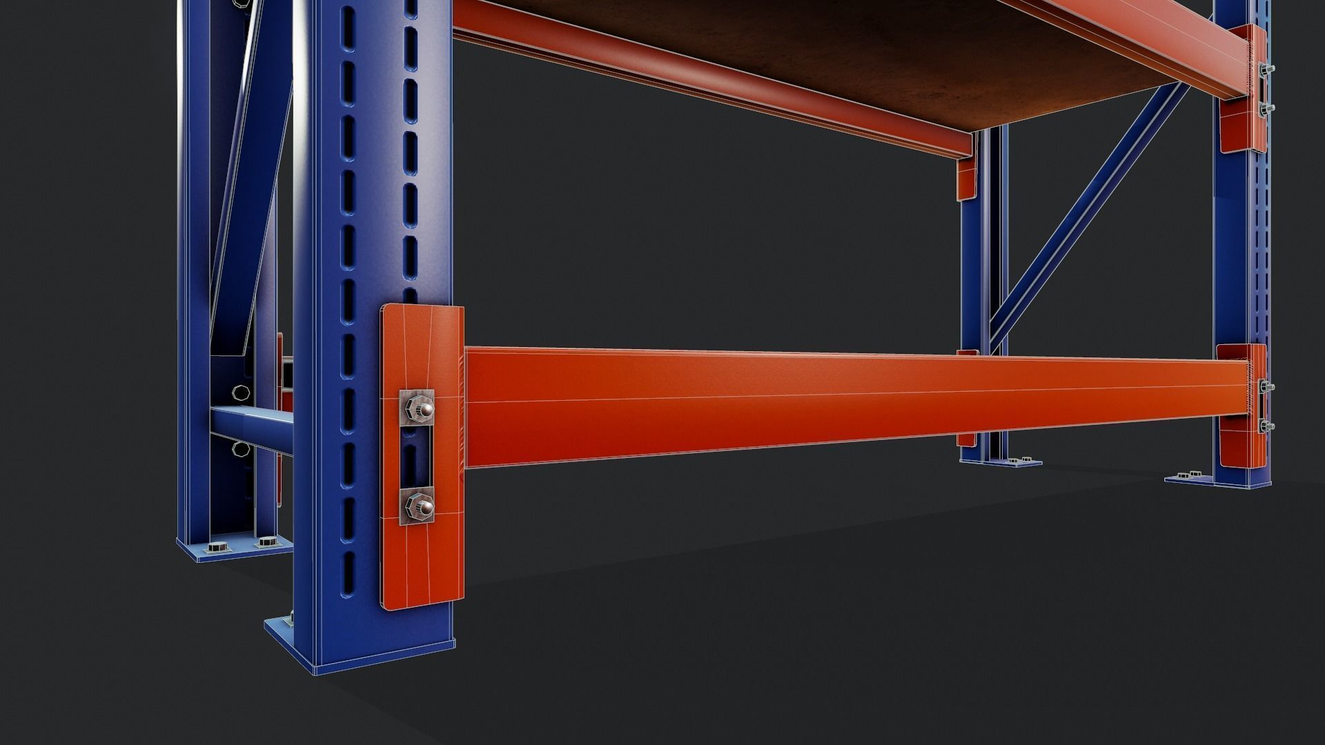 Storage Shelf - Tutorial Included Low-poly 3D model_9