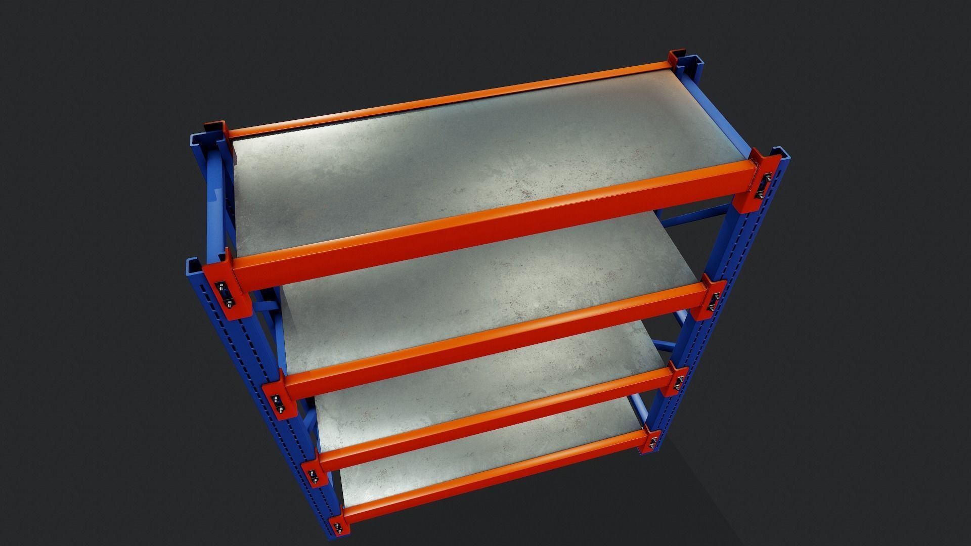 Storage Shelf - Tutorial Included Low-poly 3D model_6