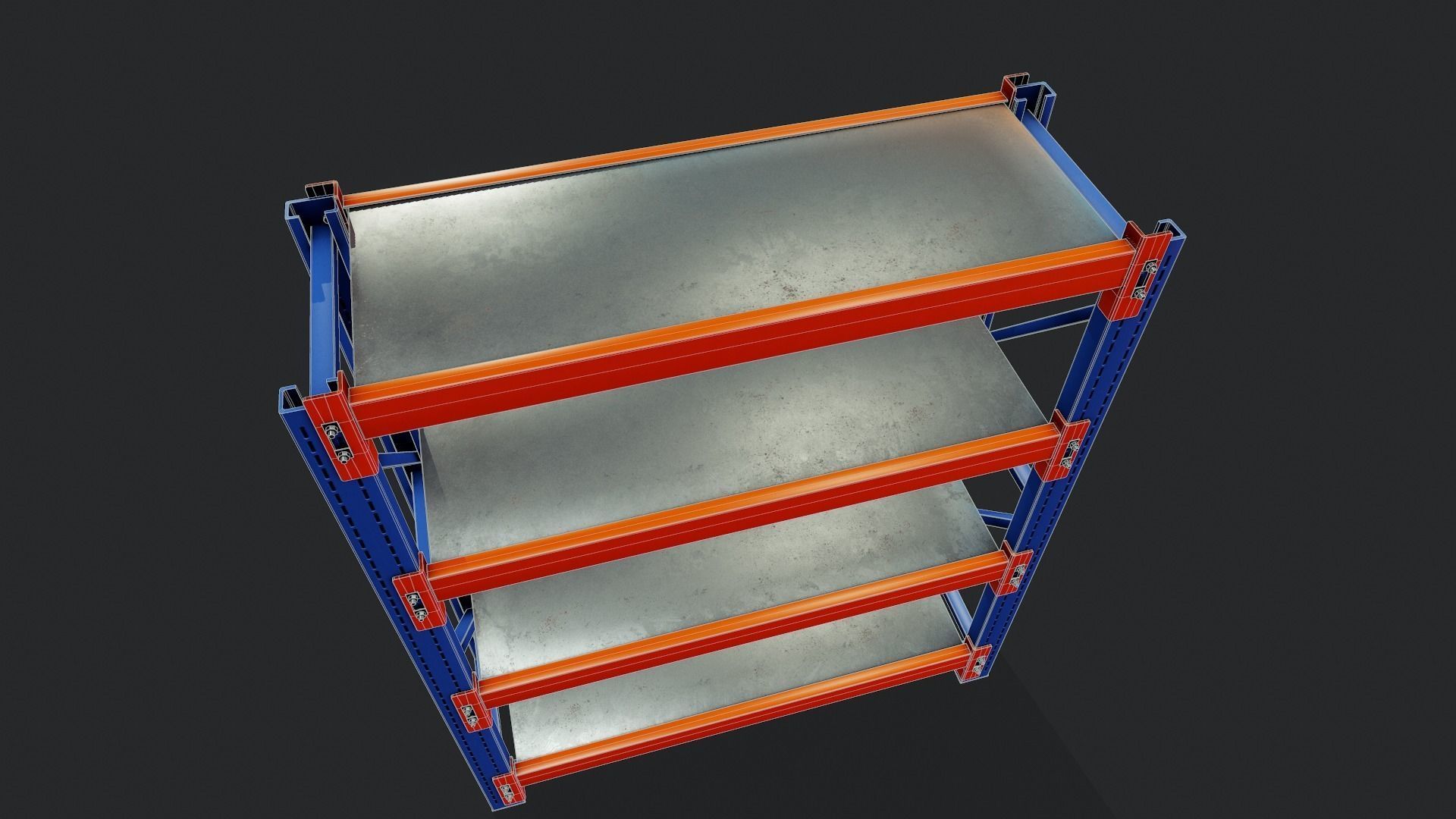 Storage Shelf - Tutorial Included Low-poly 3D model_7