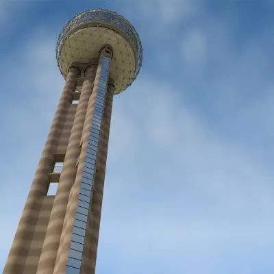 Reunion Tower Dallas Texas 3D model_0