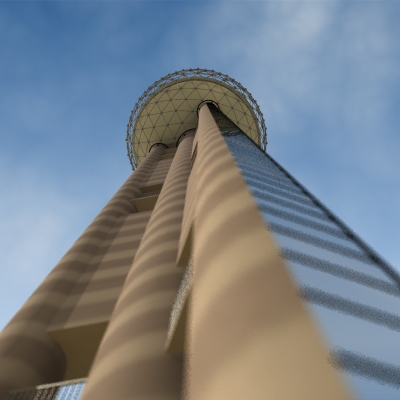 Reunion Tower Dallas Texas 3D model_9