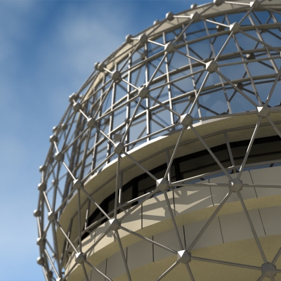 Reunion Tower Dallas Texas 3D model_7