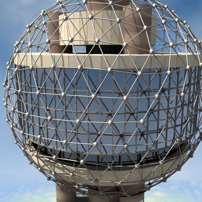 Reunion Tower Dallas Texas 3D model_8