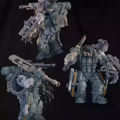 Battle Brothers - Dragoon Exo Armour 3D print model
