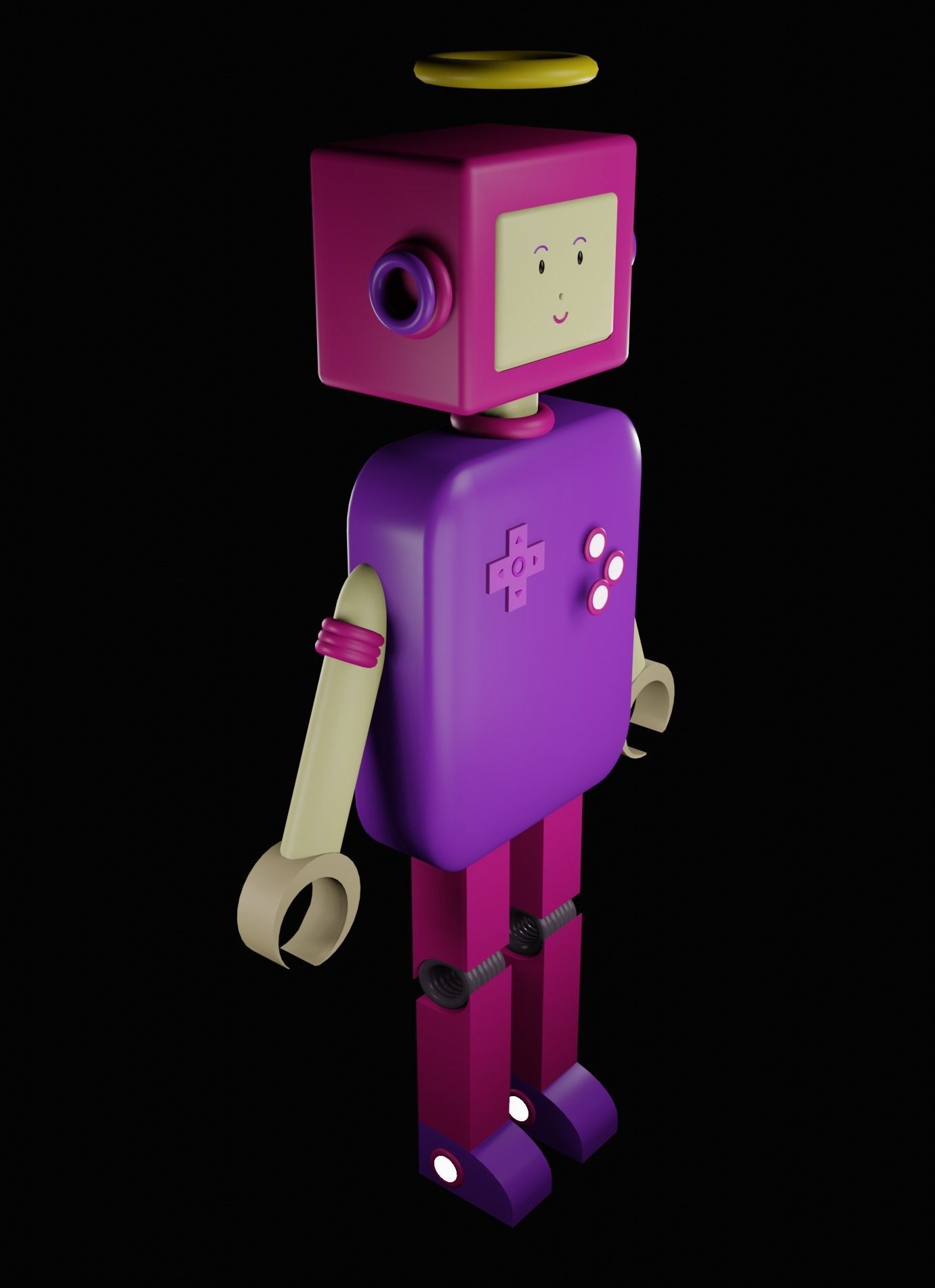 3D ROBOT  Low-poly 3D model_6