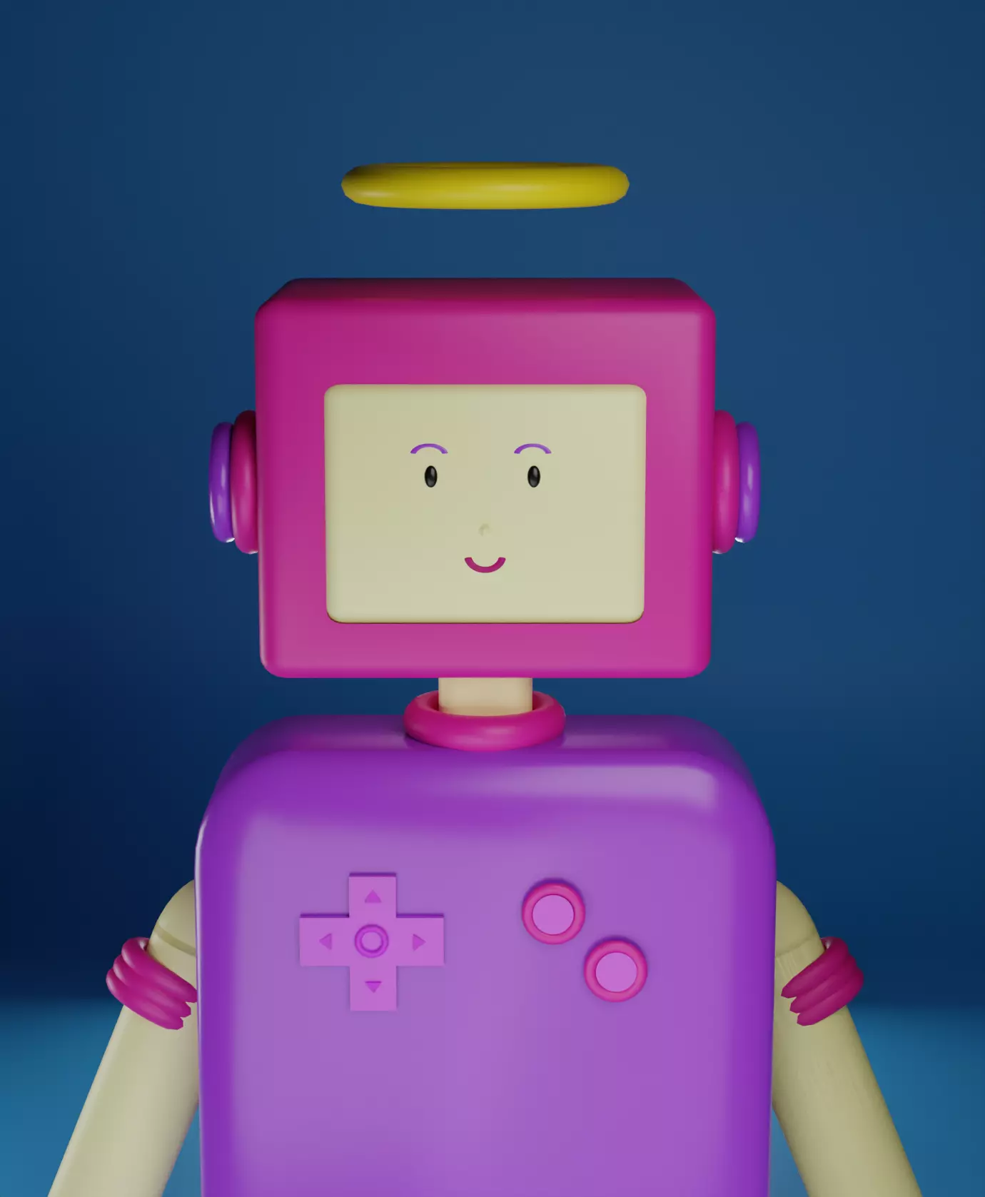 3D ROBOT  Low-poly 3D model_0