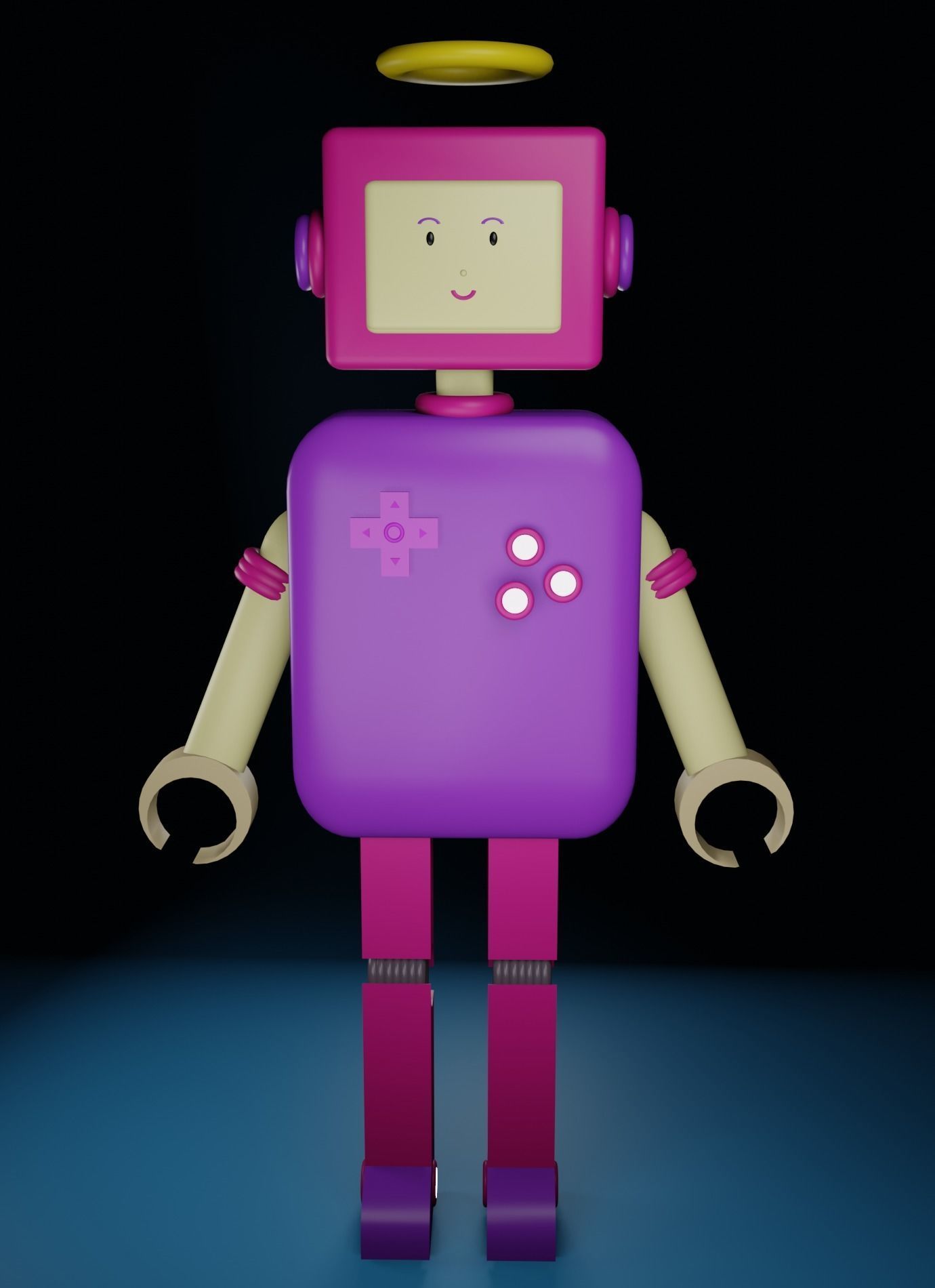 3D ROBOT  Low-poly 3D model_1