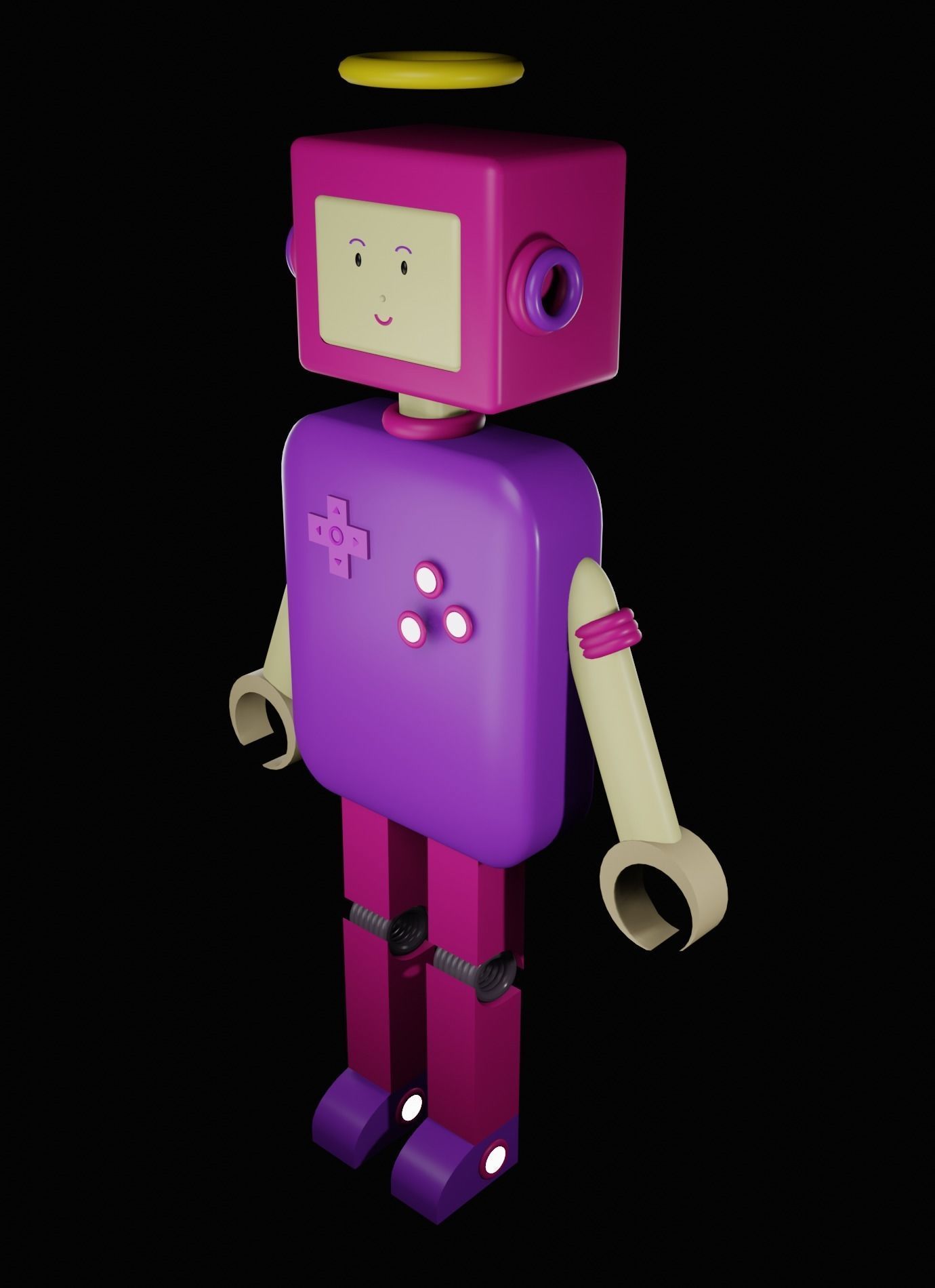 3D ROBOT  Low-poly 3D model_4