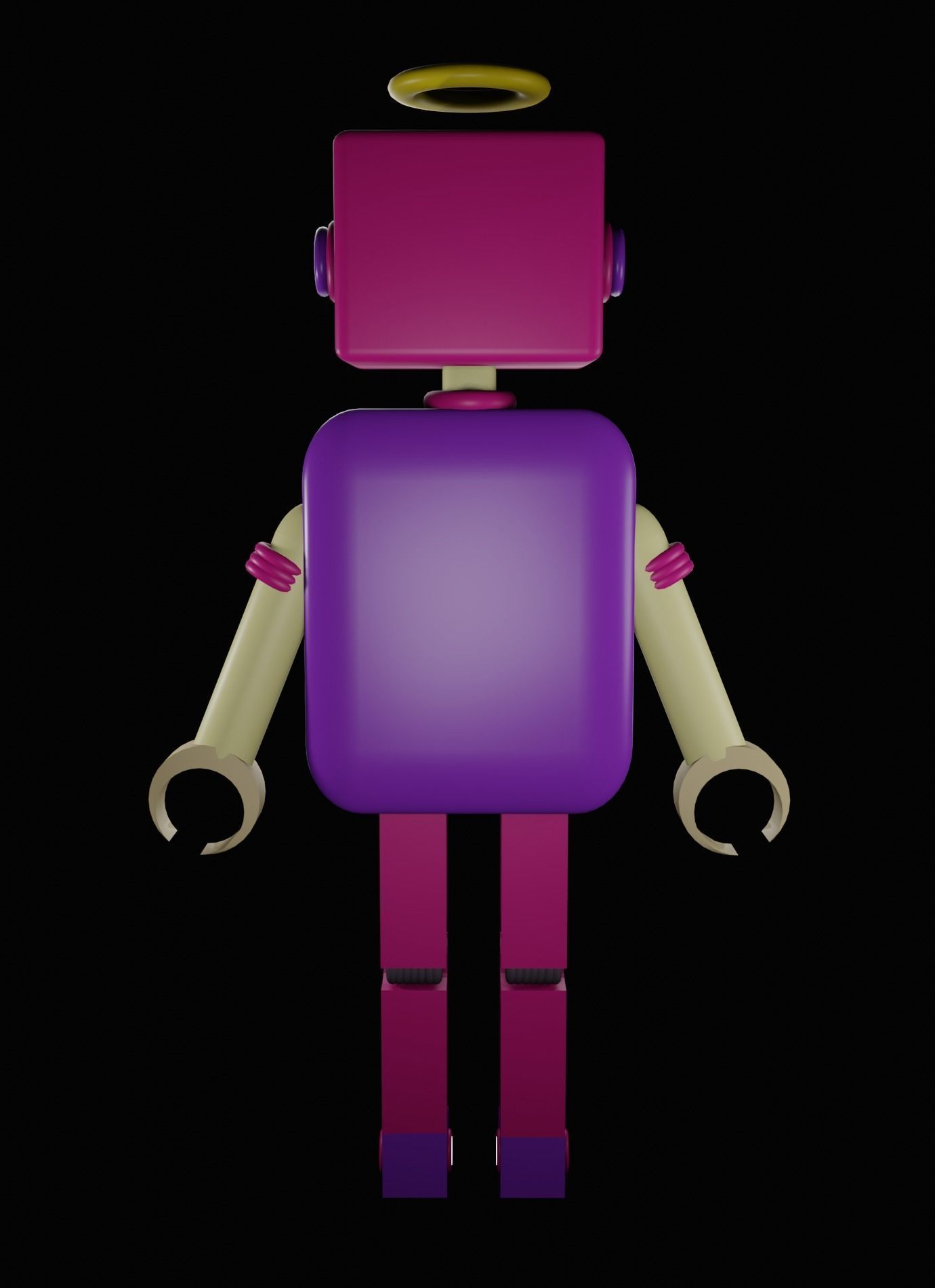 3D ROBOT  Low-poly 3D model_2