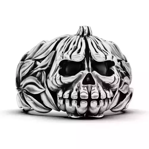 Pumpkin Skull Ring