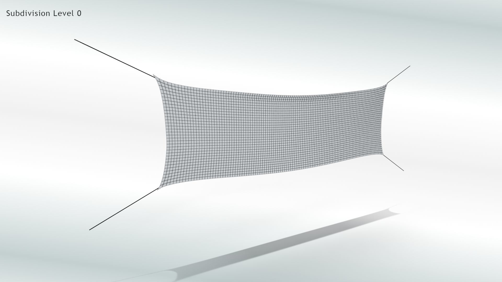 Animated Hanging Banner Low-poly 3D model_10