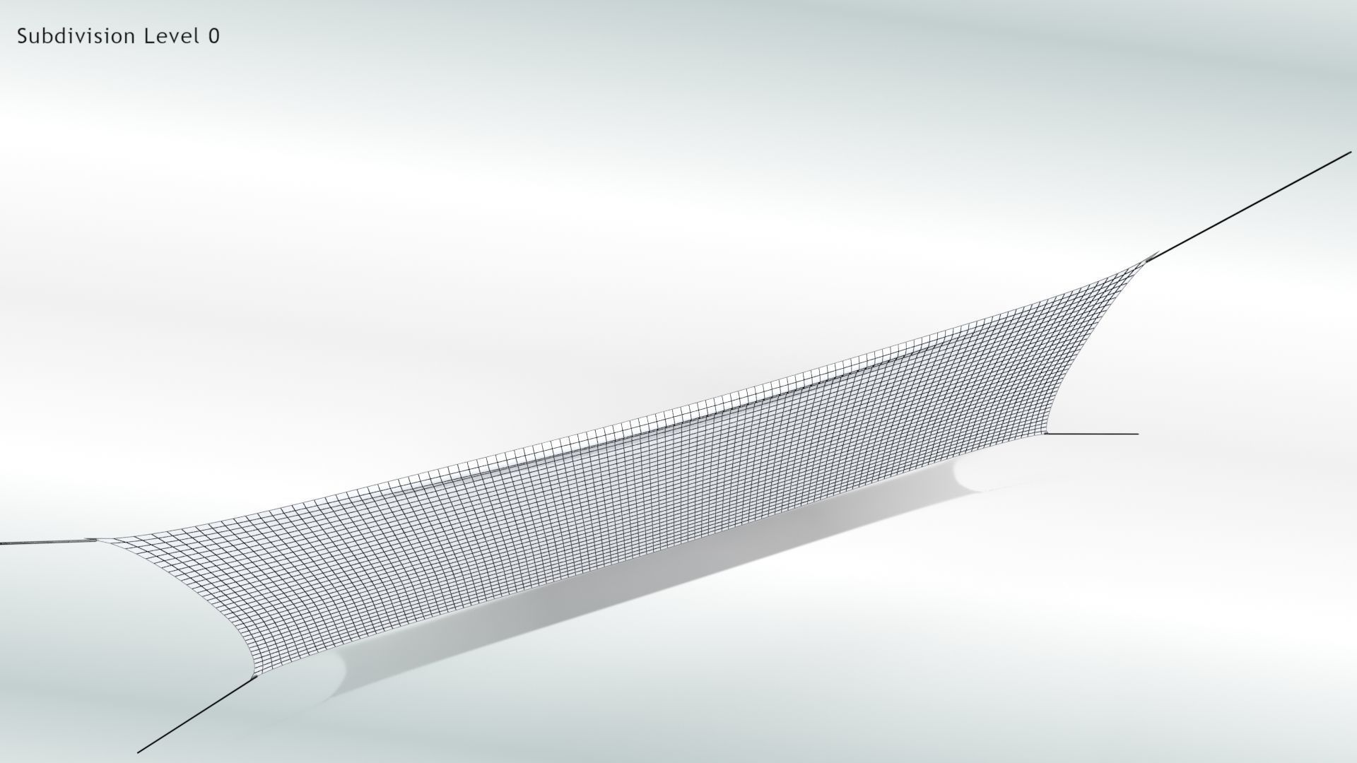 Animated Hanging Banner Low-poly 3D model_11