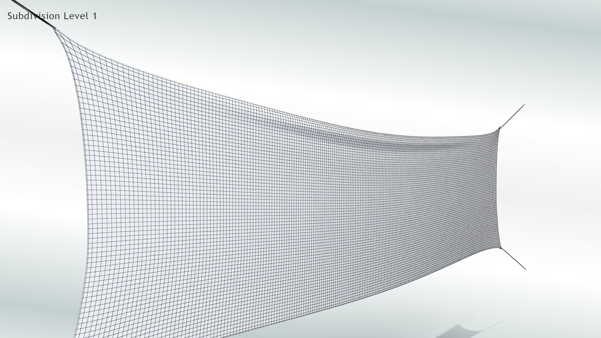 Animated Hanging Banner Low-poly 3D model_12