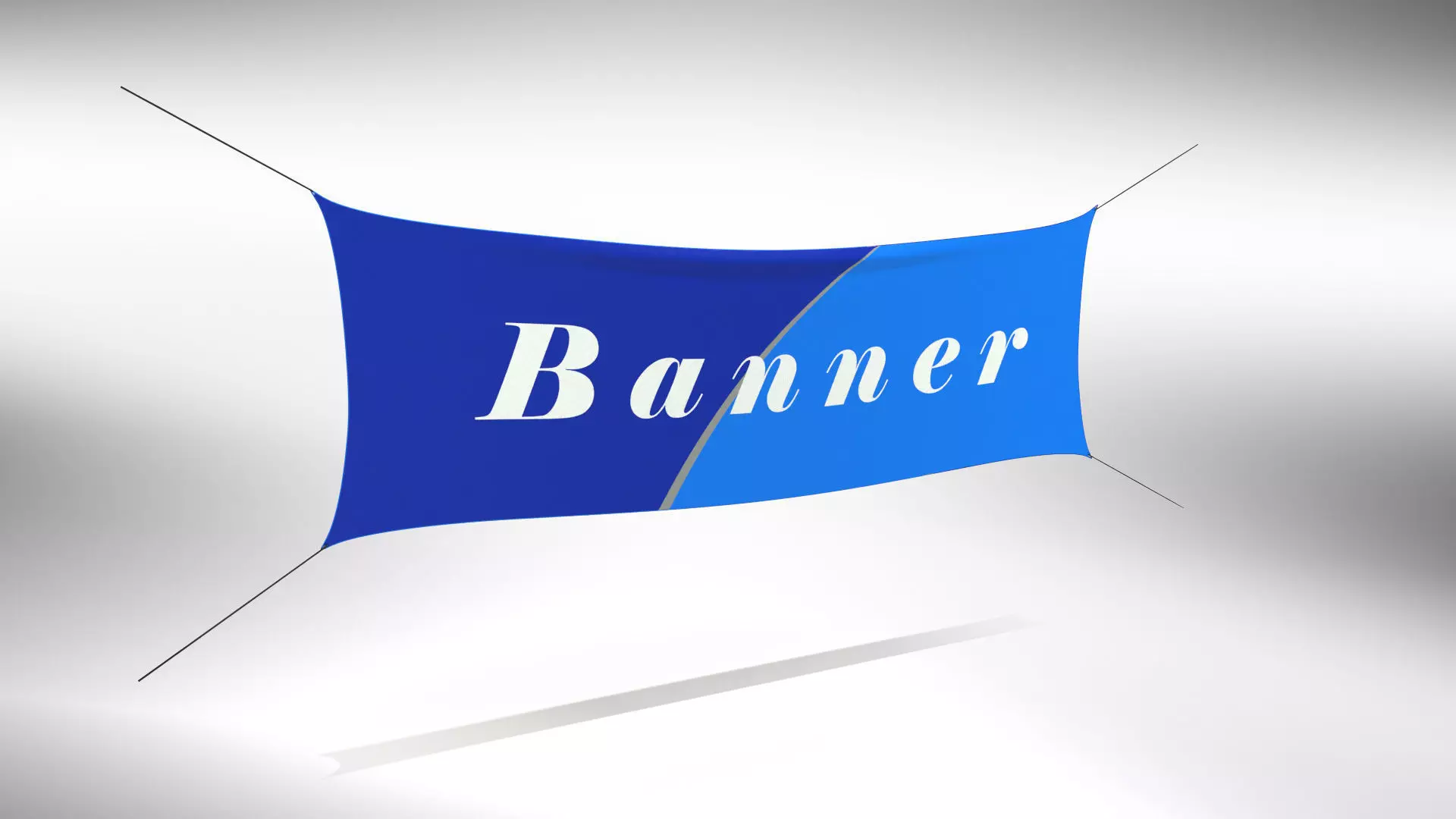 Animated Hanging Banner Low-poly 3D model_0