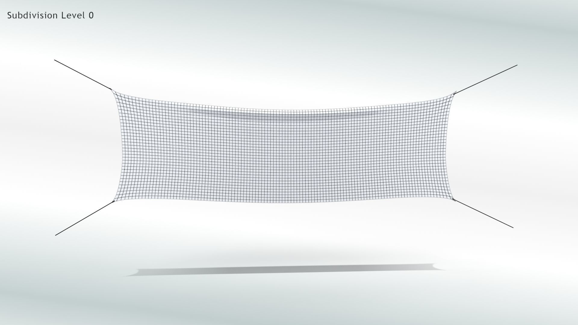 Animated Hanging Banner Low-poly 3D model_9