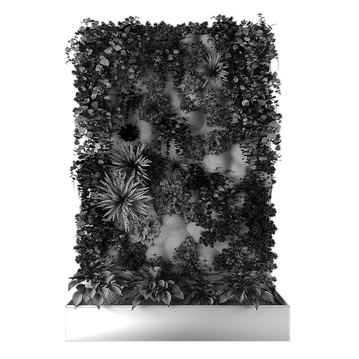 Vertical garden 235 Low-poly 3D model_1