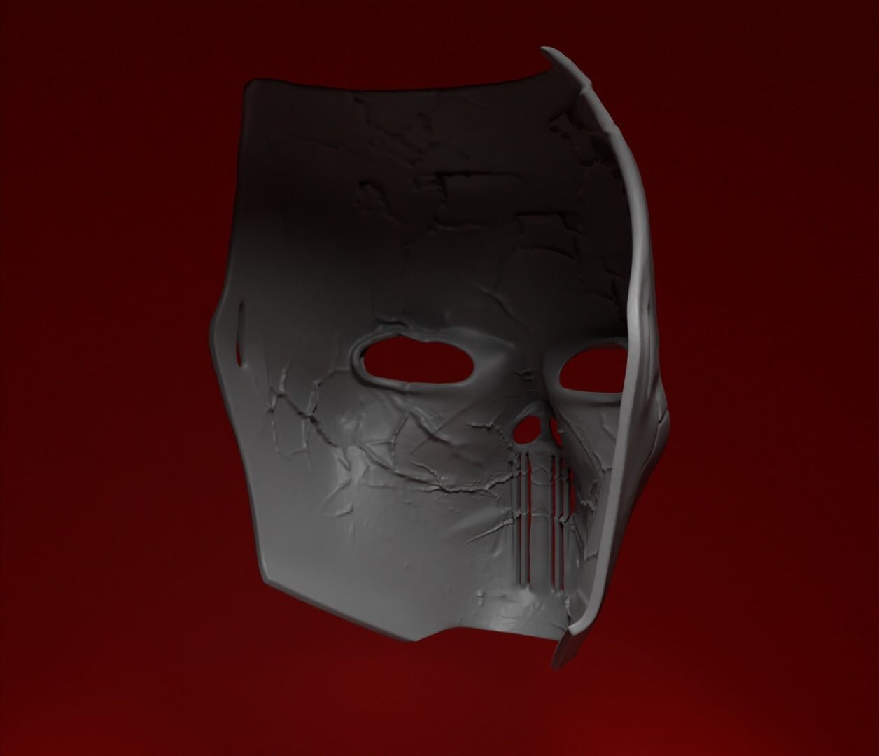 Halloween Skull Demon Cosplay Mask - Costume Skull Mask 3D print model_7