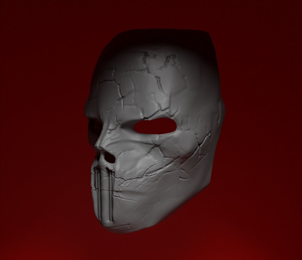 Halloween Skull Demon Cosplay Mask - Costume Skull Mask 3D print model_4