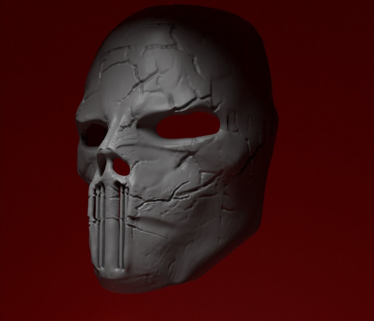 Halloween Skull Demon Cosplay Mask - Costume Skull Mask 3D print model_6