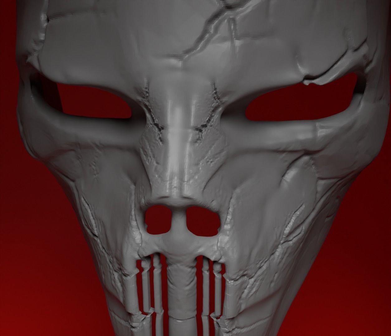 Halloween Skull Demon Cosplay Mask - Costume Skull Mask 3D print model_27