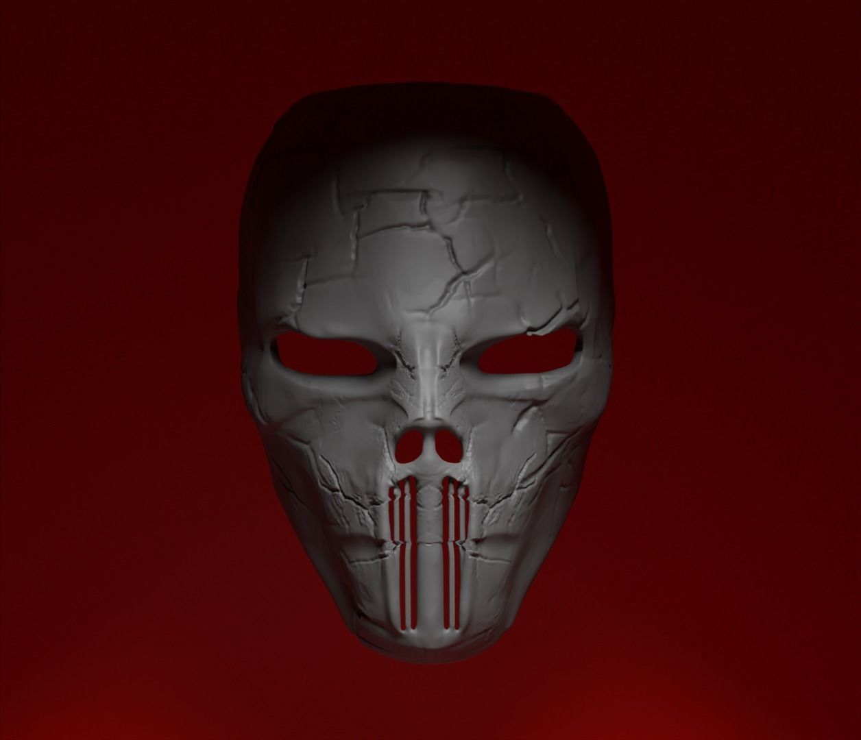 Halloween Skull Demon Cosplay Mask - Costume Skull Mask 3D print model_1