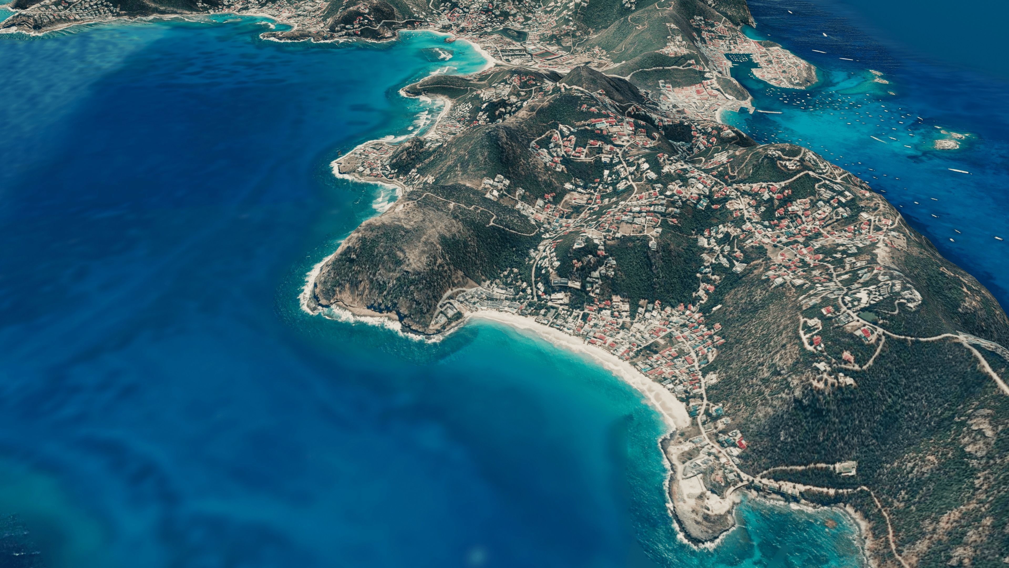 Saint Barthelemy Island full 3d model terrain Low-poly 3D model_5