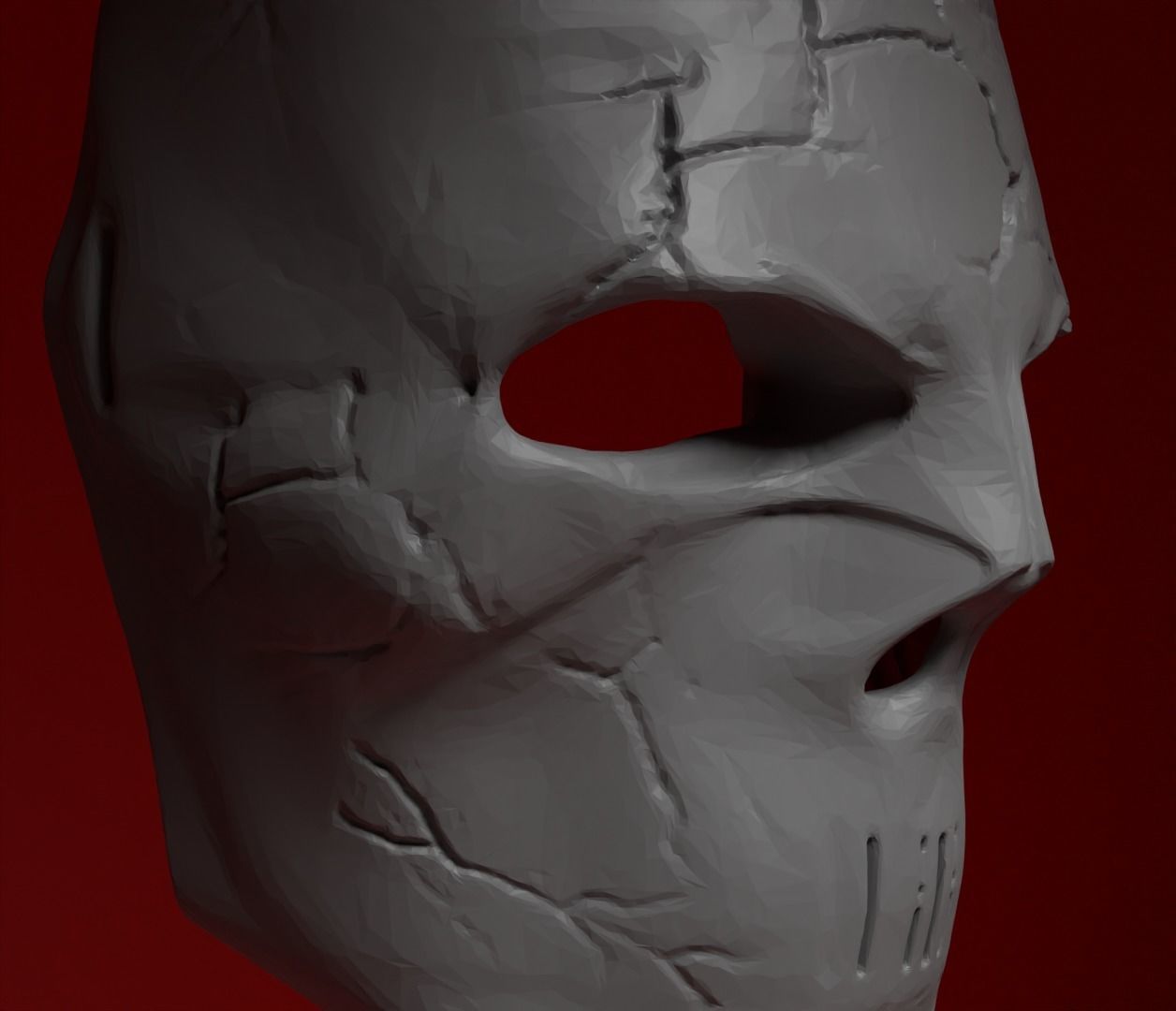 Demon Devil Helloween Cosplay Full Face Helmet And Mask 3D print model_16