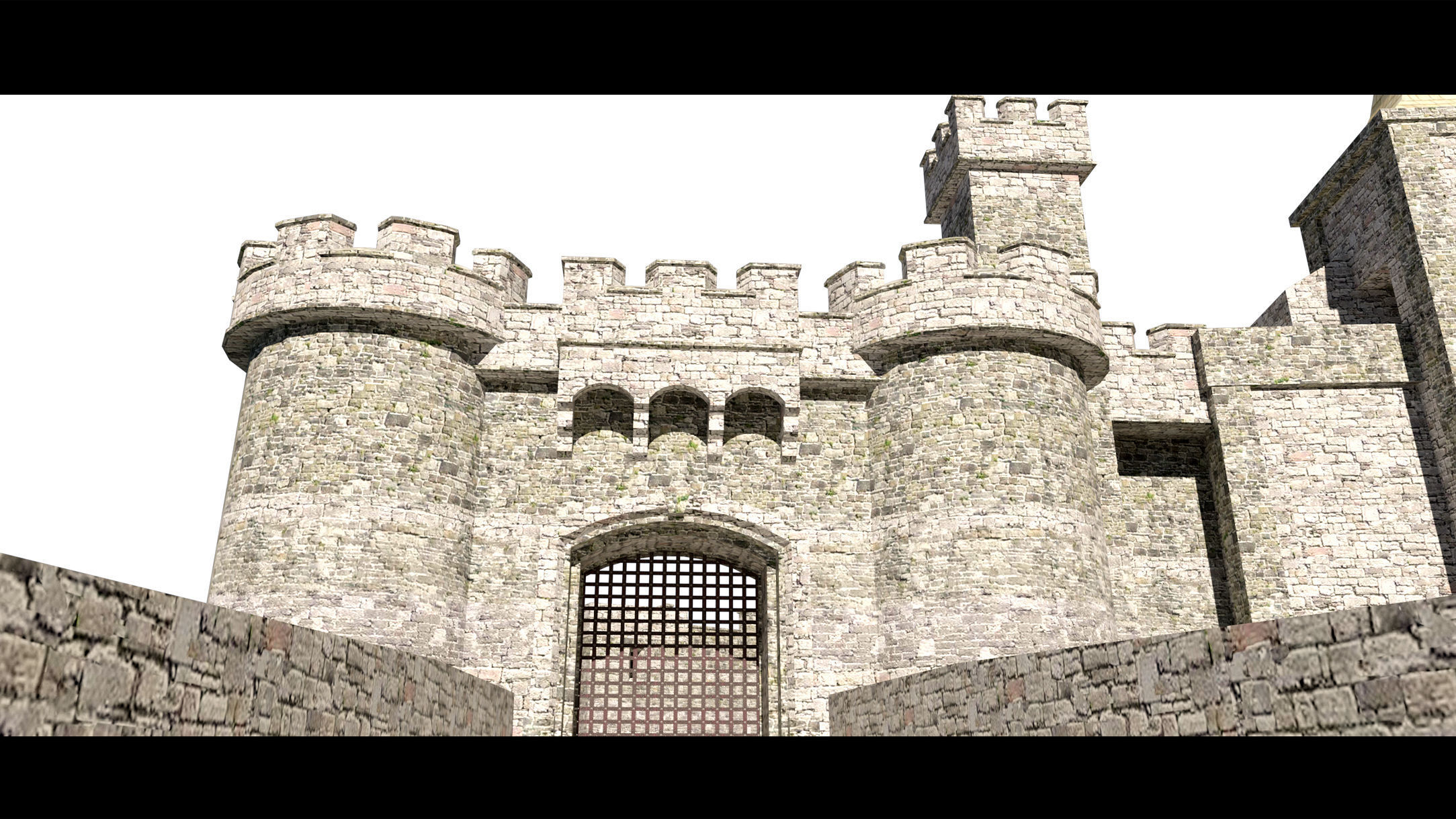 A castle in the mountains- 3d Model 3D model_5