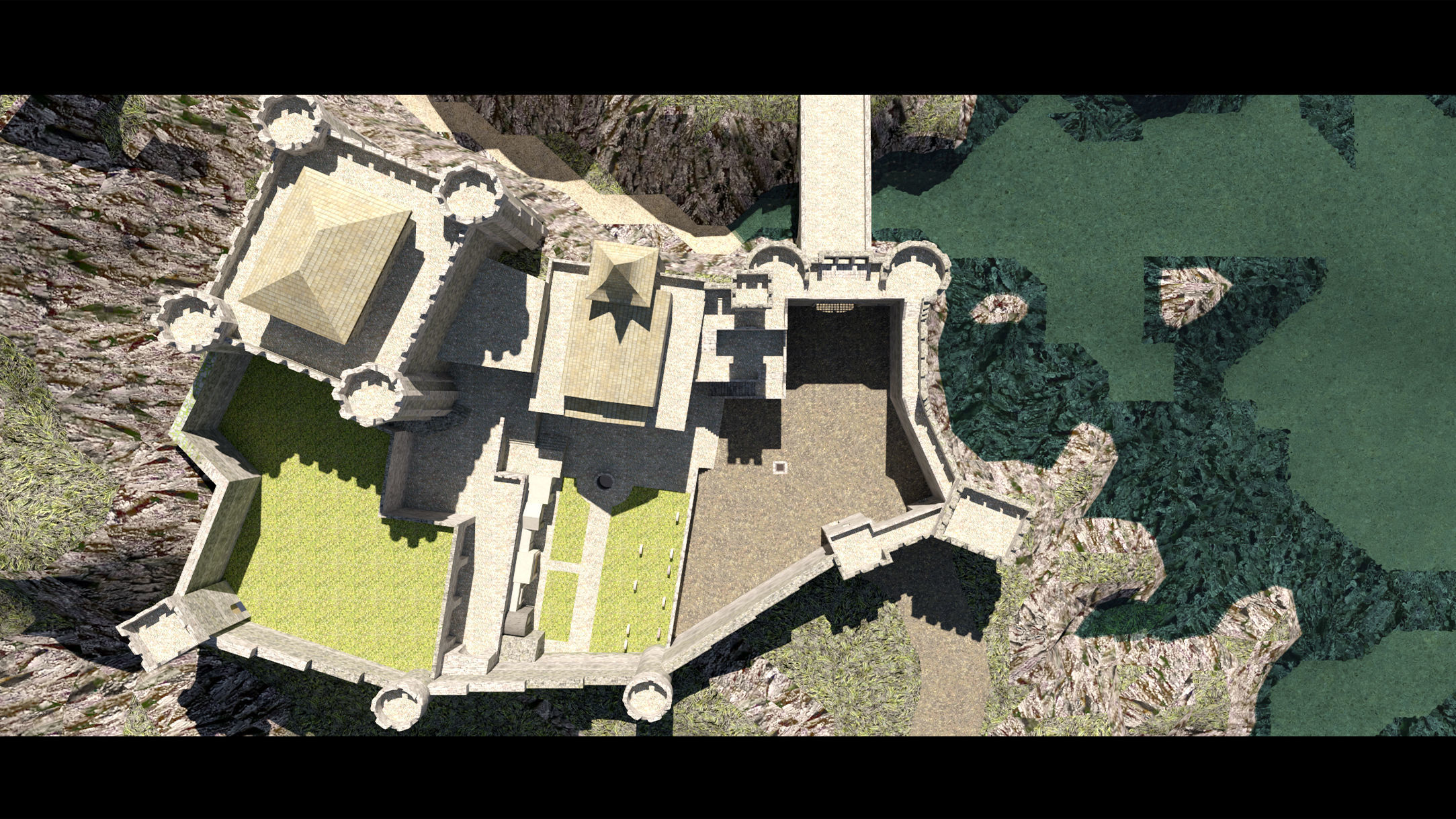 A castle in the mountains- 3d Model 3D model_9