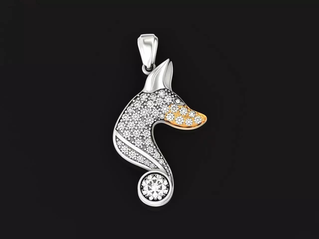 pendant doberman dog pinscher 966 3D print model