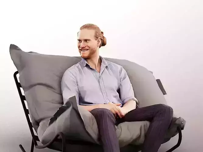 Joel 13141 - Young Man Sitting On A Beanbag