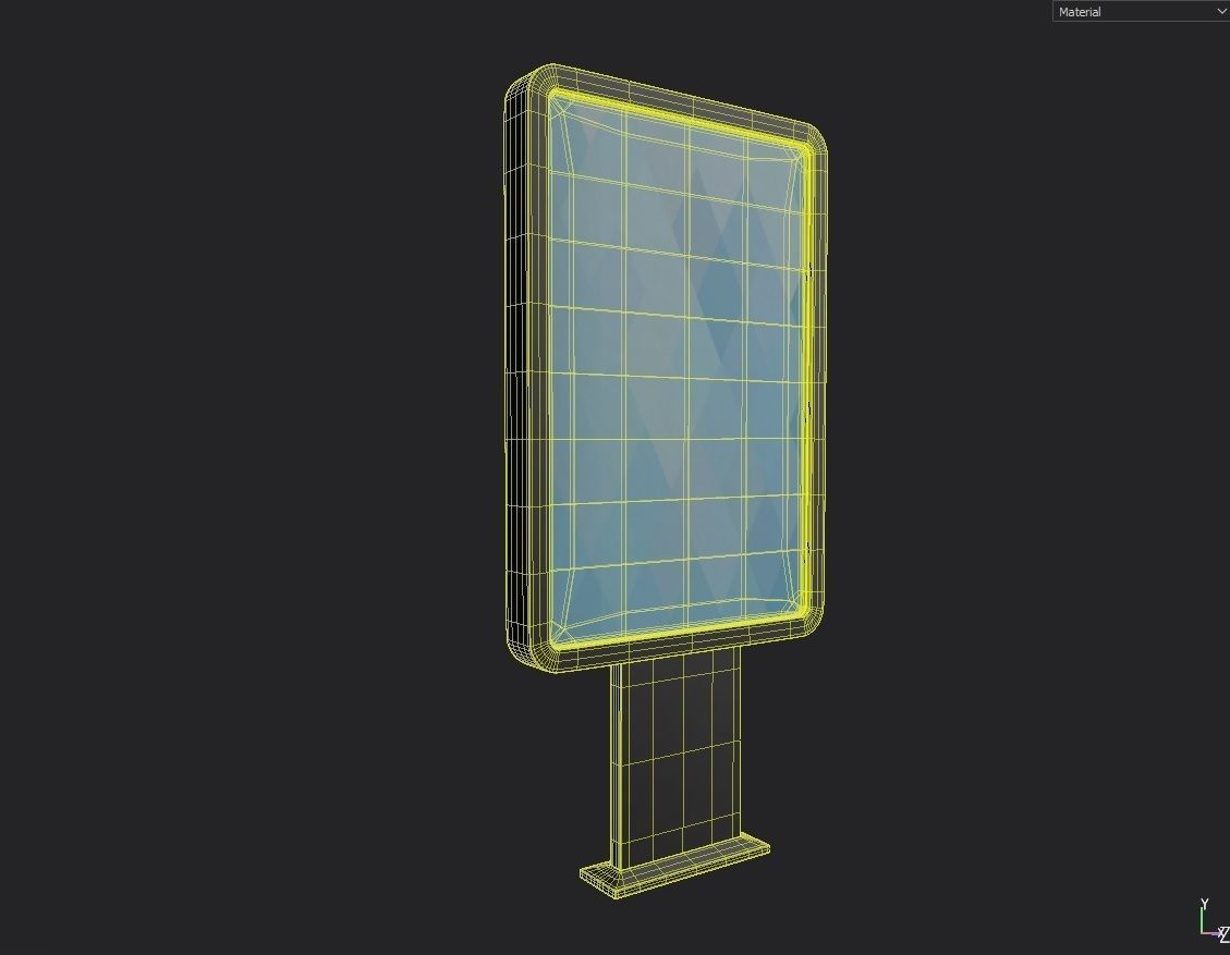 Stand Display M03 Low-poly 3D model_1
