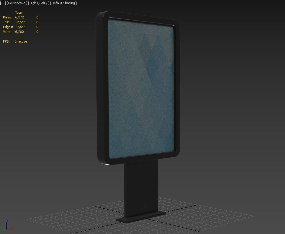 Stand Display M03 Low-poly 3D model_7
