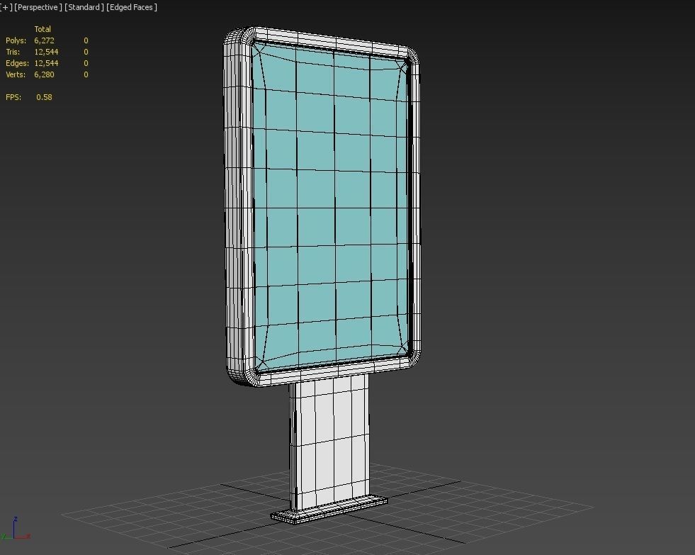 Stand Display M03 Low-poly 3D model_6