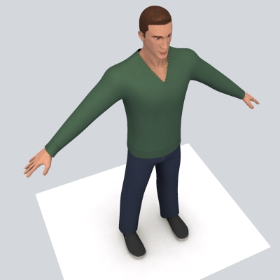 Realistic Male with Outfits 3D model_13