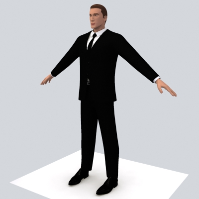 Realistic Male with Outfits 3D model_3