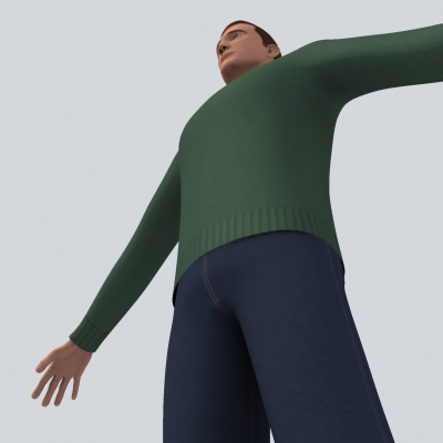 Realistic Male with Outfits 3D model_15