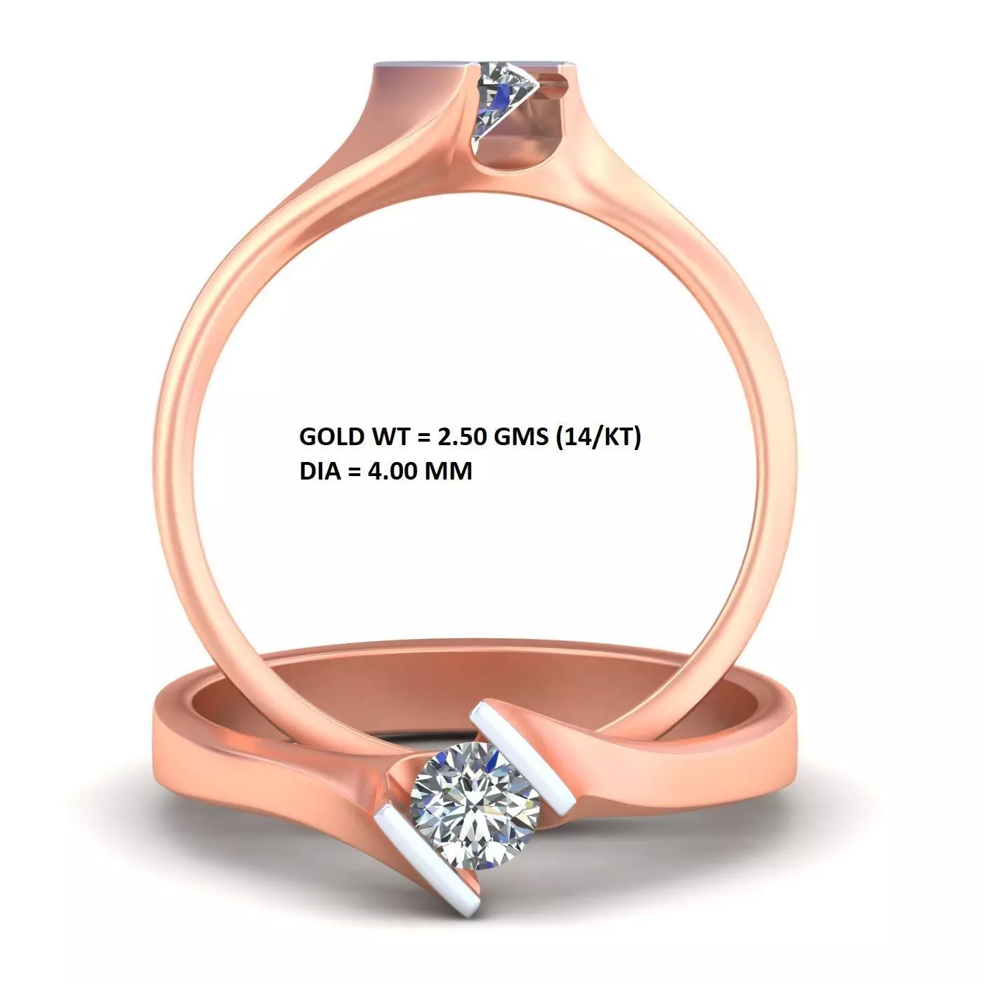 Diamond Crown Ring A6 3D print model_0