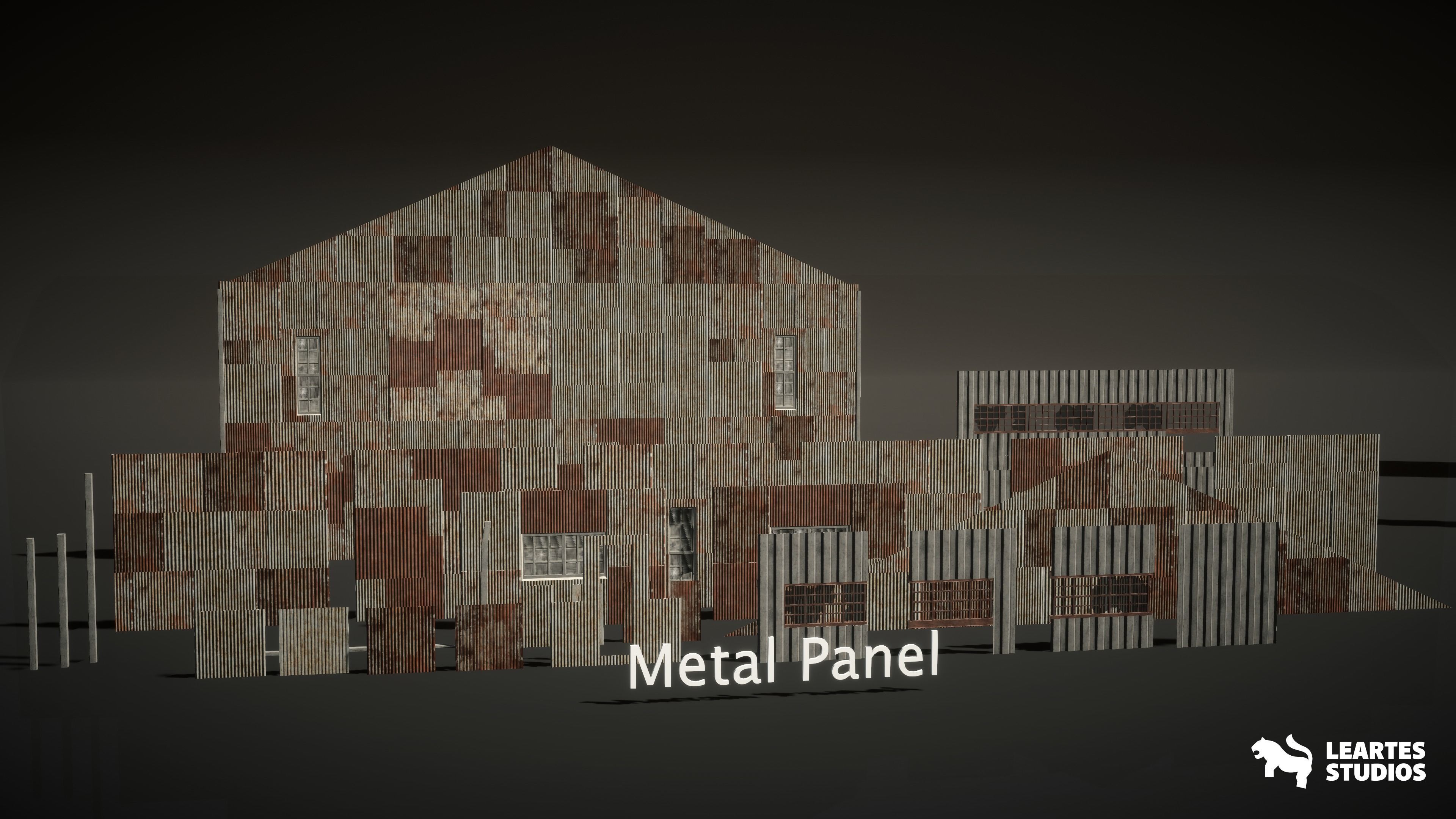 Abandoned Industrial Factory Environment Unity Low-poly 3D model_15