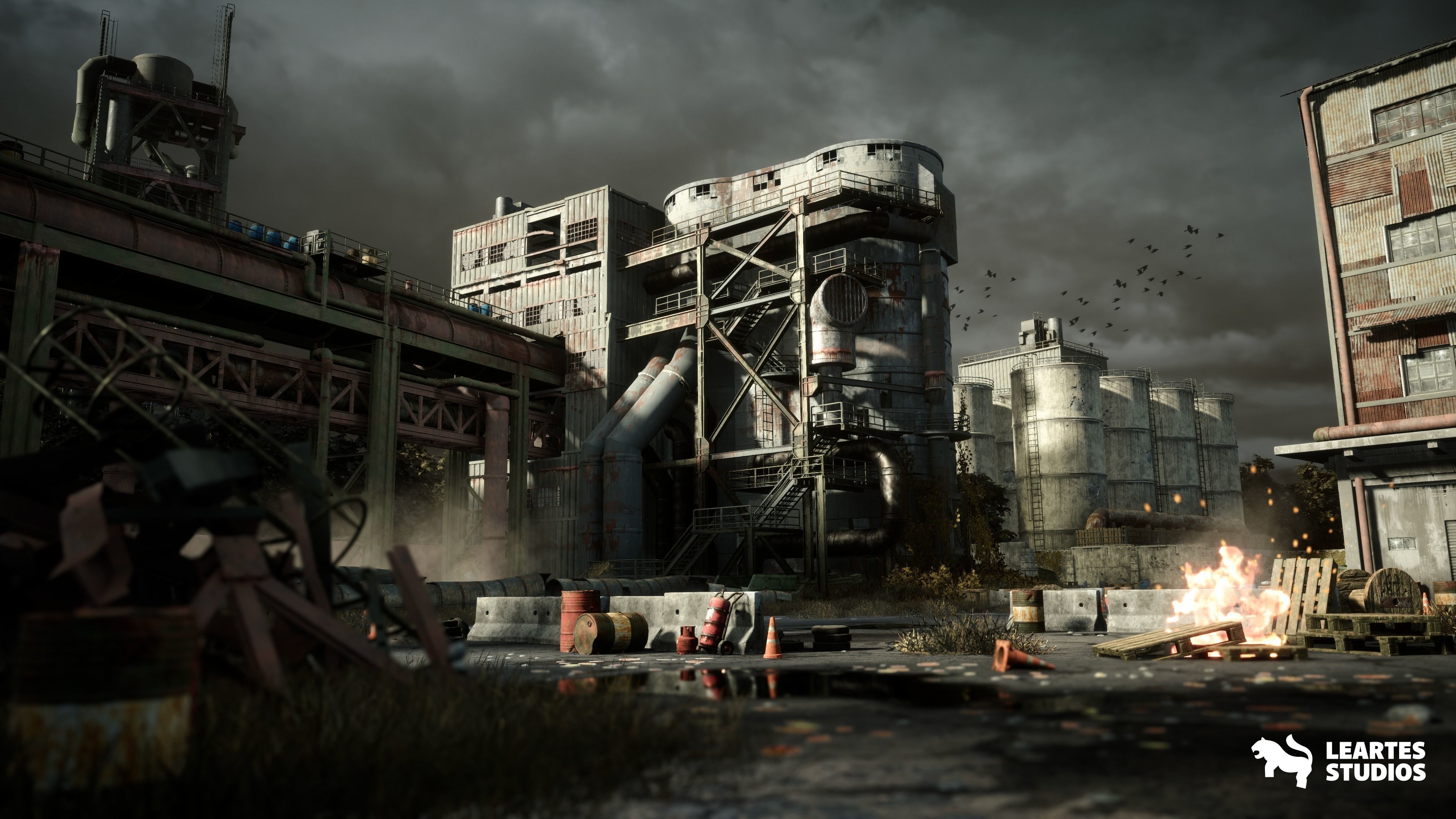 Abandoned Industrial Factory Environment Unity Low-poly 3D model_11