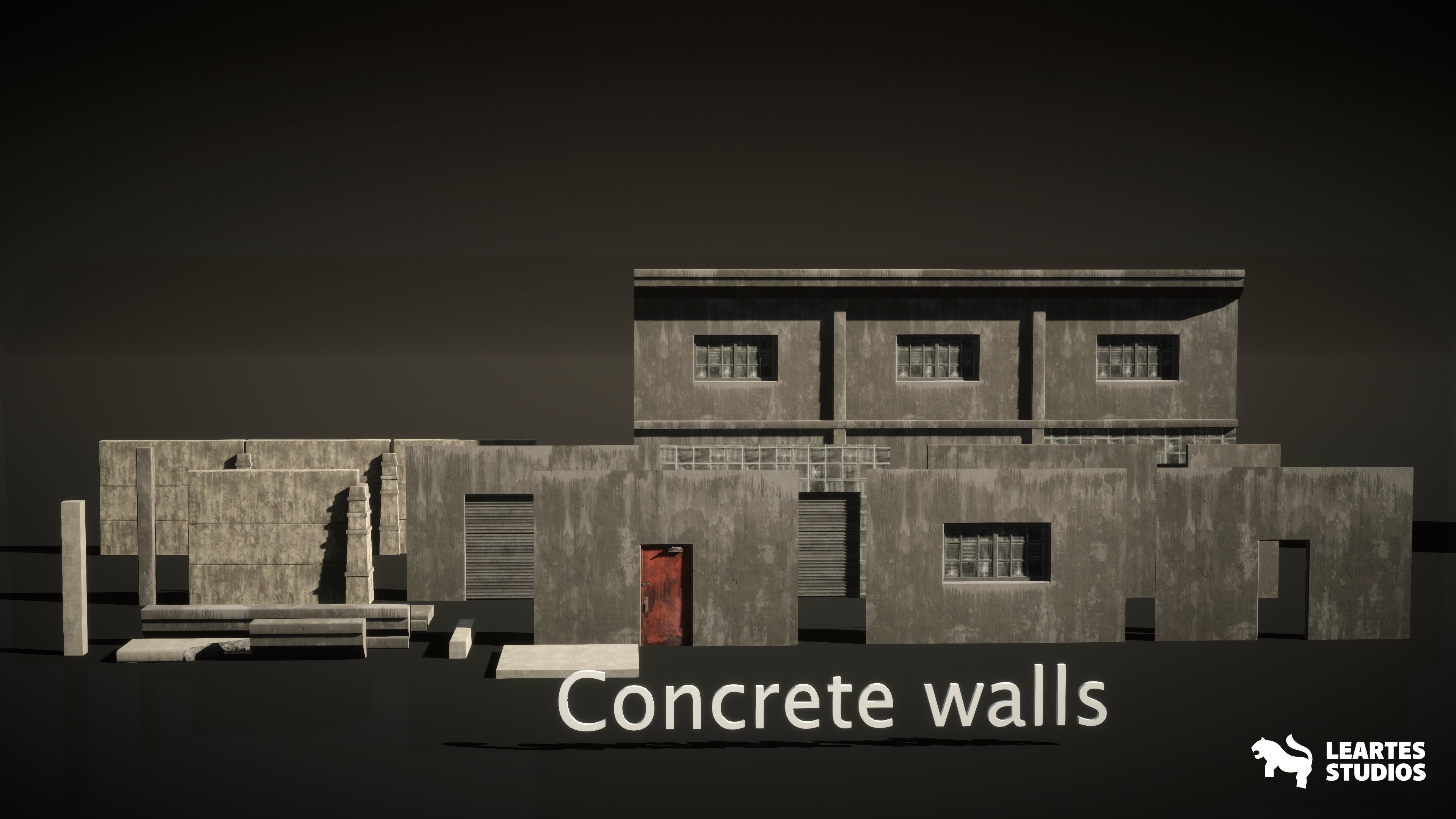 Abandoned Industrial Factory Environment Unity Low-poly 3D model_16