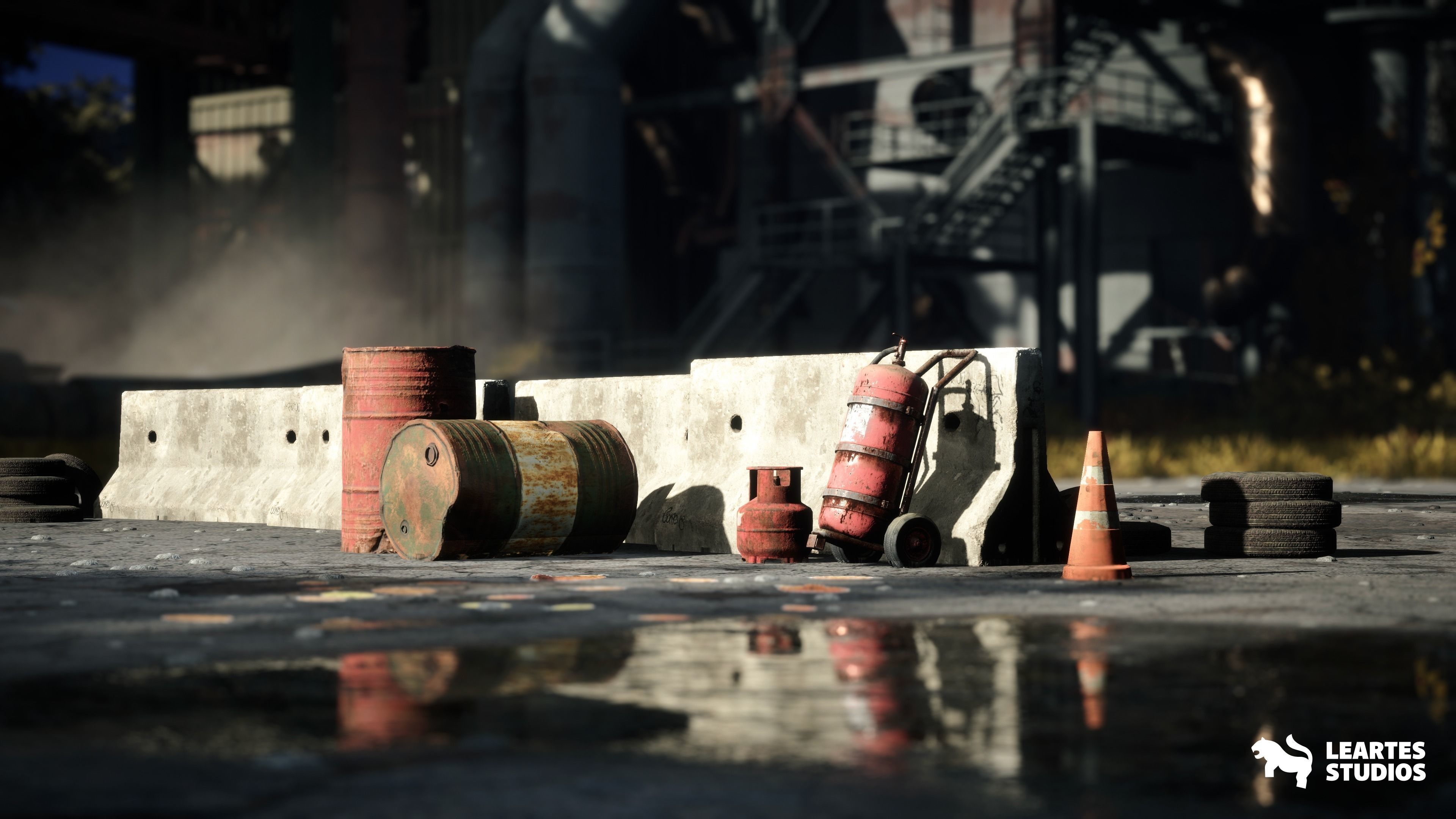 Abandoned Industrial Factory Environment Unity Low-poly 3D model_5