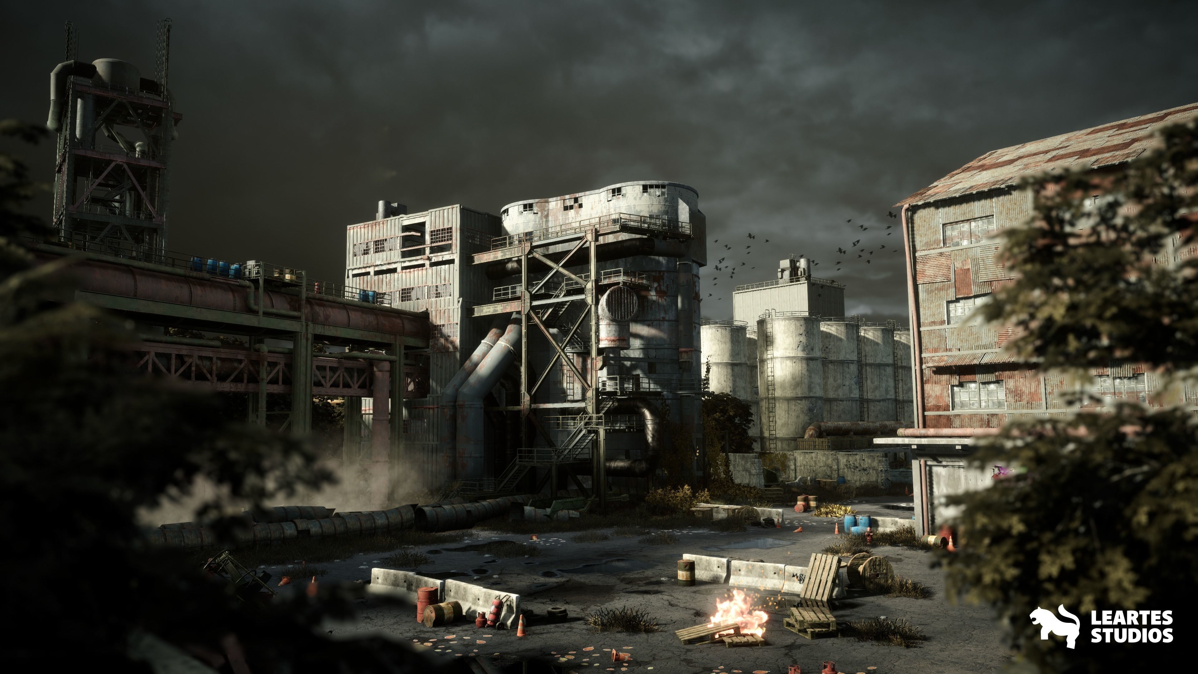 Abandoned Industrial Factory Environment Unity Low-poly 3D model_13