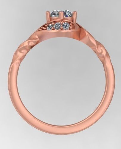 High Jewelry Solitaire Ring A5 3D print model_3